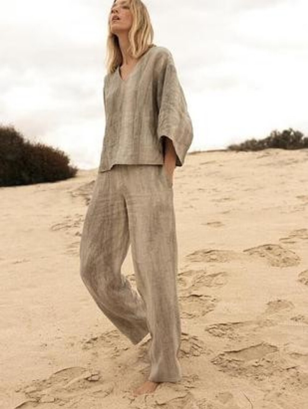 Zara Wide Leg Linen Pants